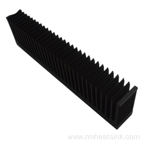 custom extrusion aluminum black large heatsink